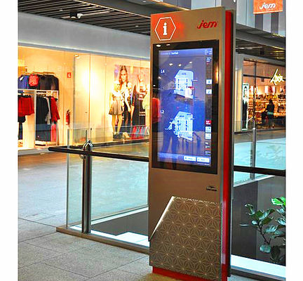 Çin Çoklu Dil Destekli Alışveriş Merkezi İnteraktif Yönlendirme Kiosk / Self Servis Terminali Tedarikçi